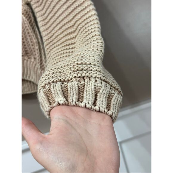 NWOT Free People Chunky Cable Knit Sweatheart Sweater Women's XS - Picture 3 of 10